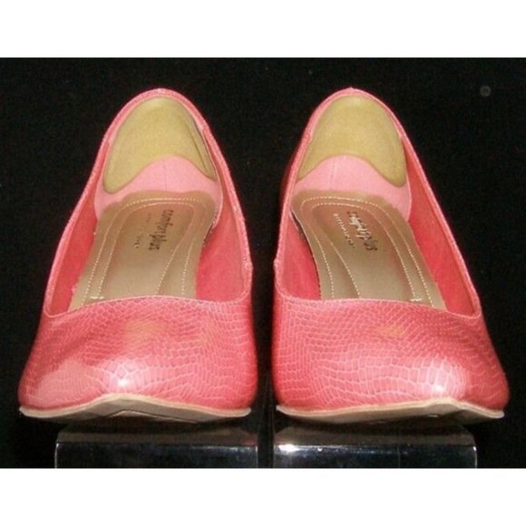 Comfort Plus by Predictions Janine pink pointed toe snake print heels 11 - Picture 3 of 11